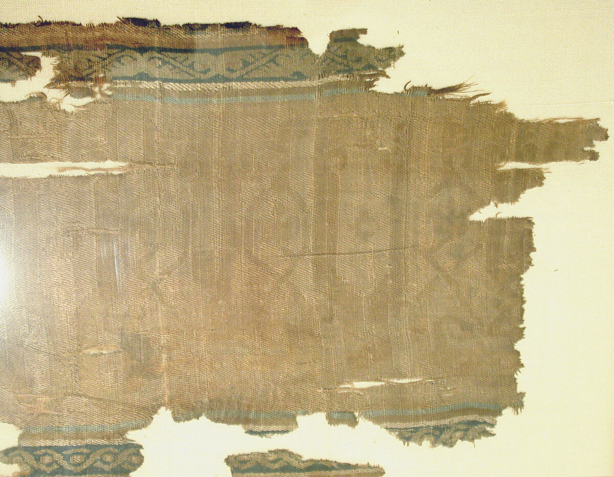 Textile Fragment with Facing Pairs of Birds Flanking a Tree of Life, Silk; samite