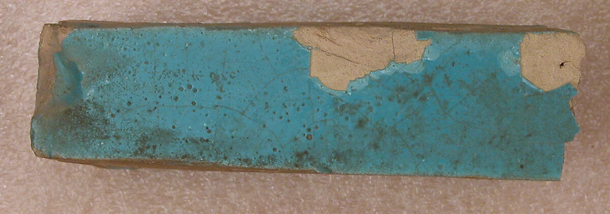 Tile Fragment, Stonepaste; glazed 