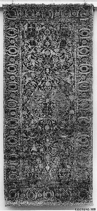The Czartoryski Carpet, Cotton (warp), silk (weft and pile), metal wrapped thread; asymmetrically knotted pile, brocaded