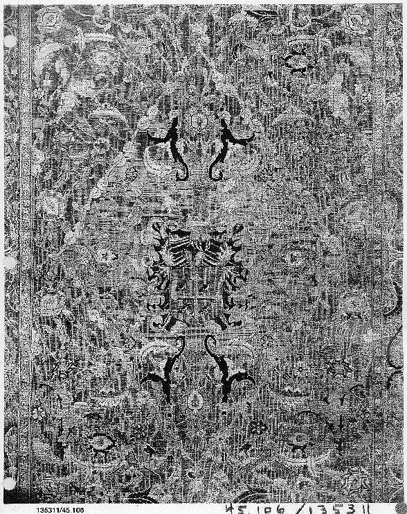 The Czartoryski Carpet, Cotton (warp), silk (weft and pile), metal wrapped thread; asymmetrically knotted pile, brocaded