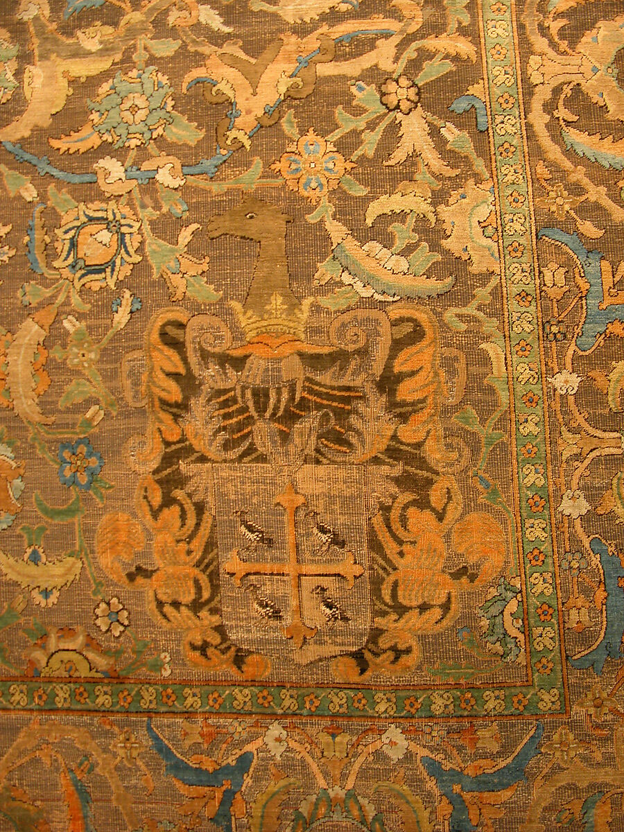 The Czartoryski Carpet, Cotton (warp), silk (weft and pile), metal wrapped thread; asymmetrically knotted pile, brocaded