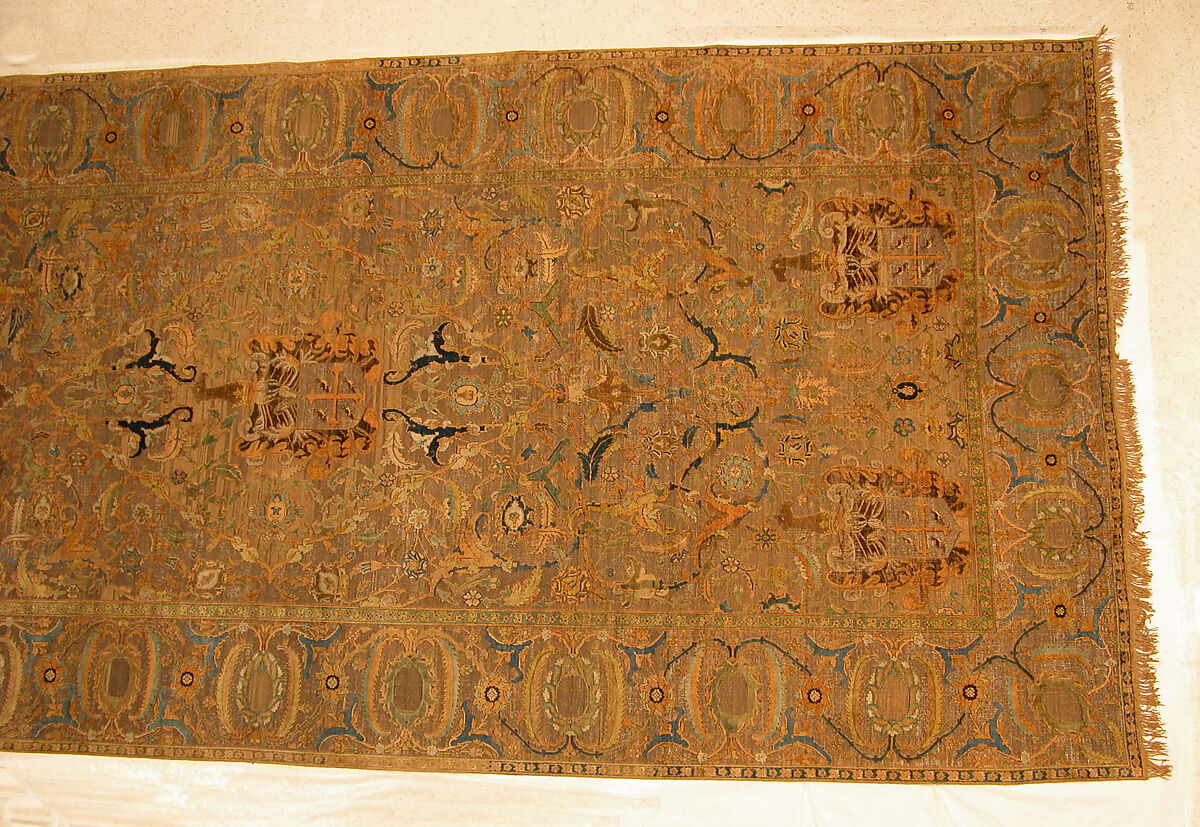 The Czartoryski Carpet, Cotton (warp), silk (weft and pile), metal wrapped thread; asymmetrically knotted pile, brocaded