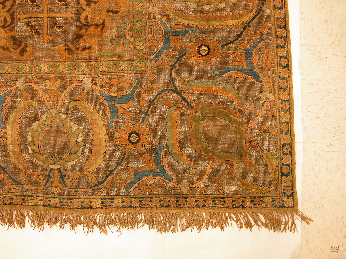 The Czartoryski Carpet, Cotton (warp), silk (weft and pile), metal wrapped thread; asymmetrically knotted pile, brocaded