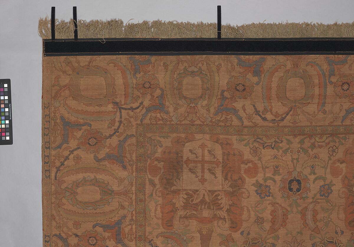 The Czartoryski Carpet, Cotton (warp), silk (weft and pile), metal wrapped thread; asymmetrically knotted pile, brocaded