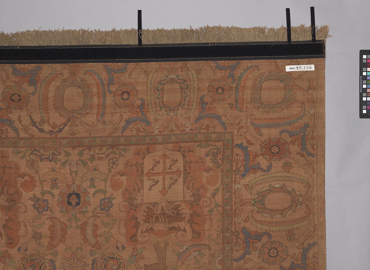 The Czartoryski Carpet, Cotton (warp), silk (weft and pile), metal wrapped thread; asymmetrically knotted pile, brocaded