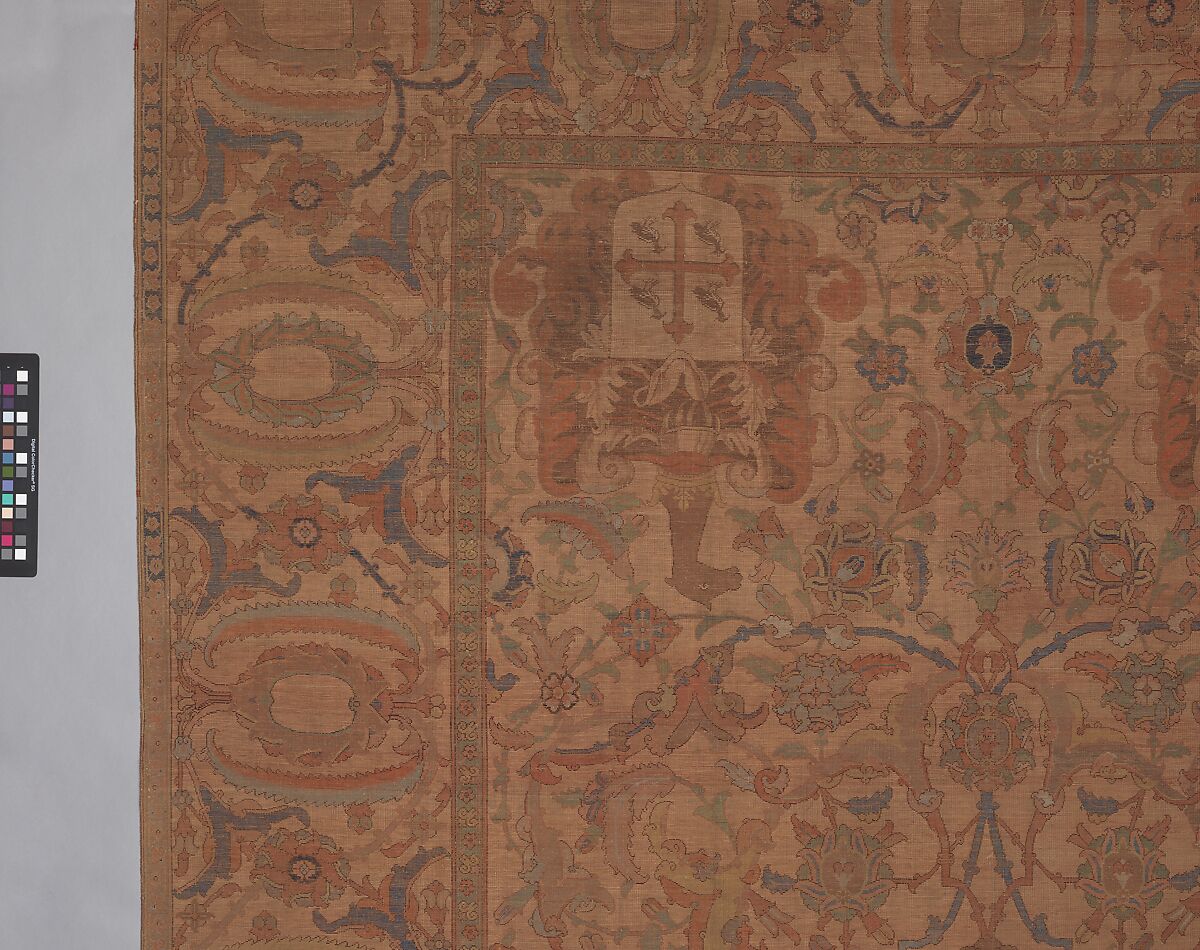 The Czartoryski Carpet, Cotton (warp), silk (weft and pile), metal wrapped thread; asymmetrically knotted pile, brocaded