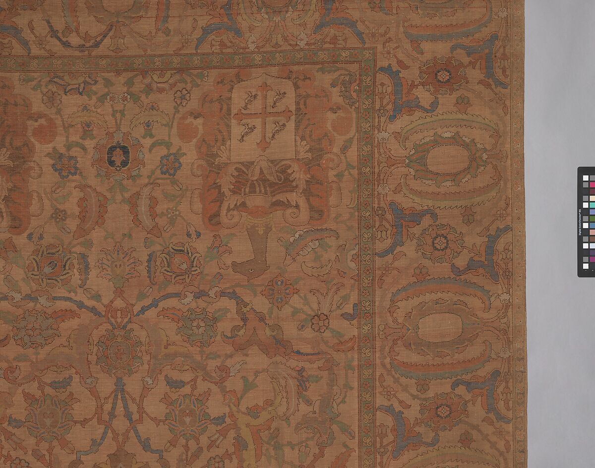 The Czartoryski Carpet, Cotton (warp), silk (weft and pile), metal wrapped thread; asymmetrically knotted pile, brocaded