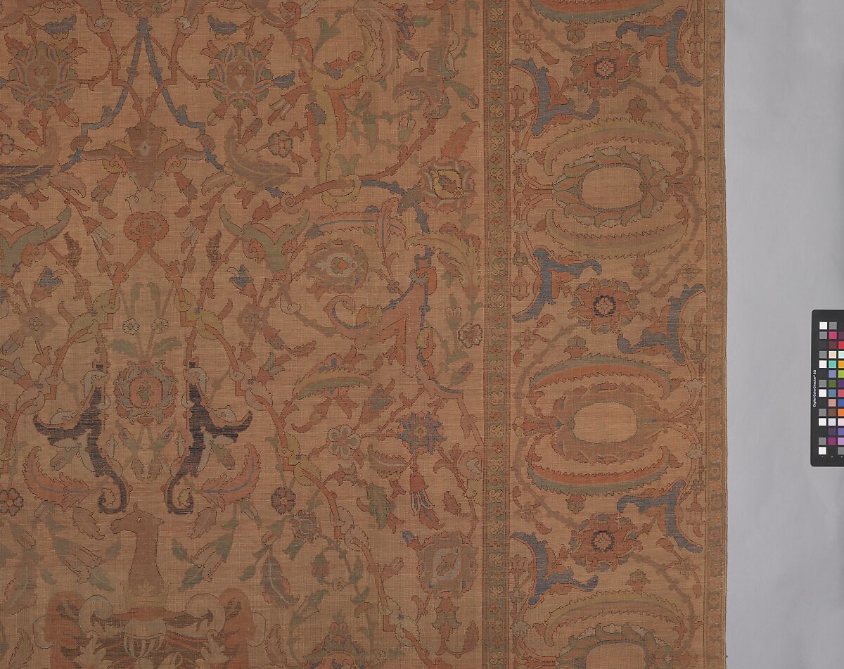 The Czartoryski Carpet, Cotton (warp), silk (weft and pile), metal wrapped thread; asymmetrically knotted pile, brocaded