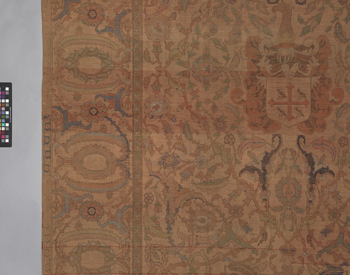 The Czartoryski Carpet, Cotton (warp), silk (weft and pile), metal wrapped thread; asymmetrically knotted pile, brocaded