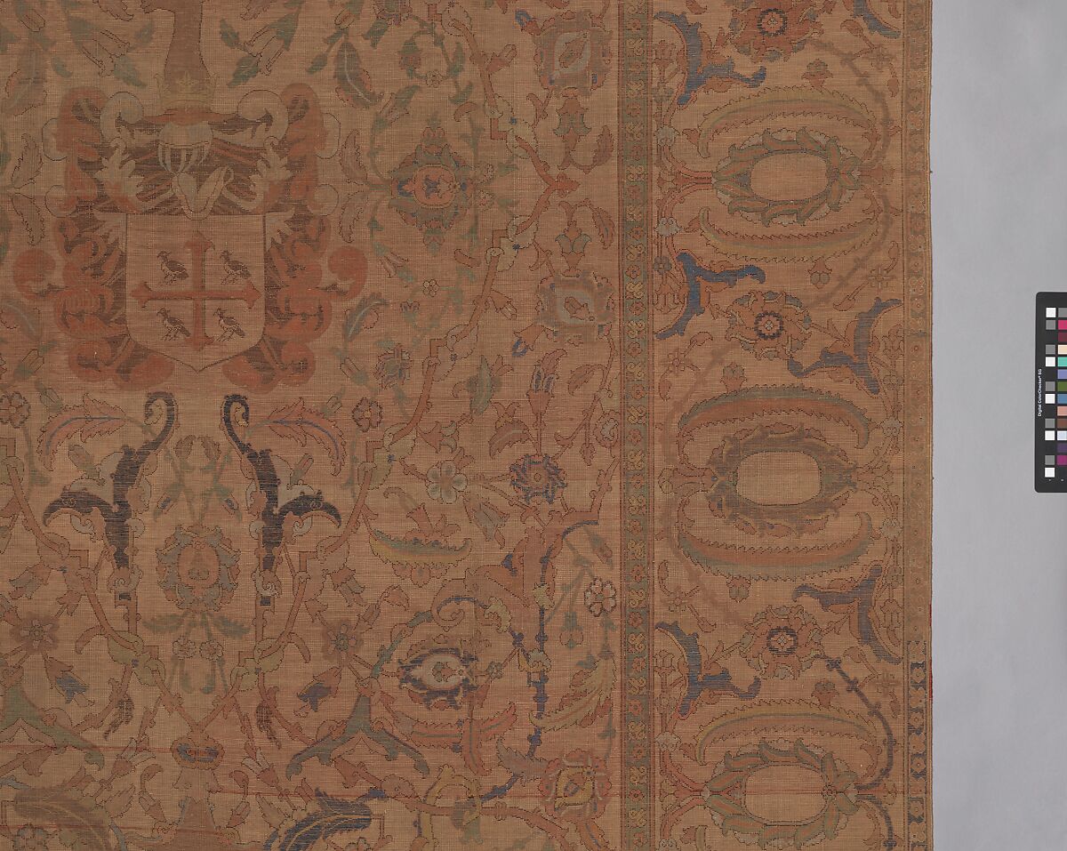 The Czartoryski Carpet, Cotton (warp), silk (weft and pile), metal wrapped thread; asymmetrically knotted pile, brocaded