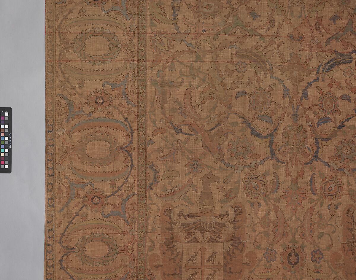 The Czartoryski Carpet, Cotton (warp), silk (weft and pile), metal wrapped thread; asymmetrically knotted pile, brocaded