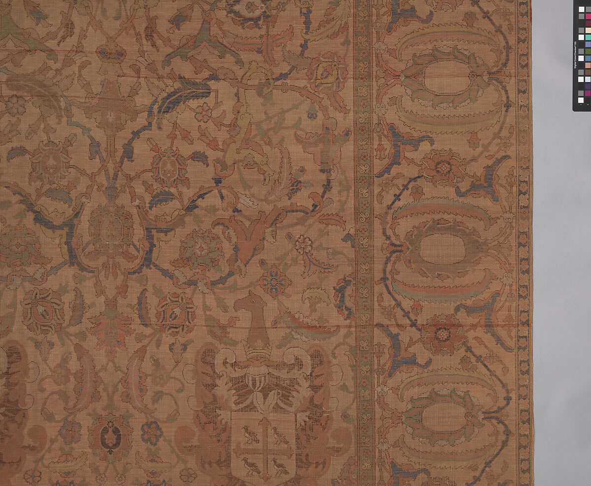 The Czartoryski Carpet, Cotton (warp), silk (weft and pile), metal wrapped thread; asymmetrically knotted pile, brocaded