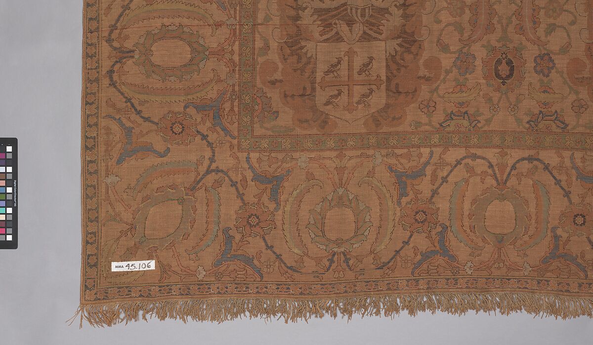 The Czartoryski Carpet, Cotton (warp), silk (weft and pile), metal wrapped thread; asymmetrically knotted pile, brocaded