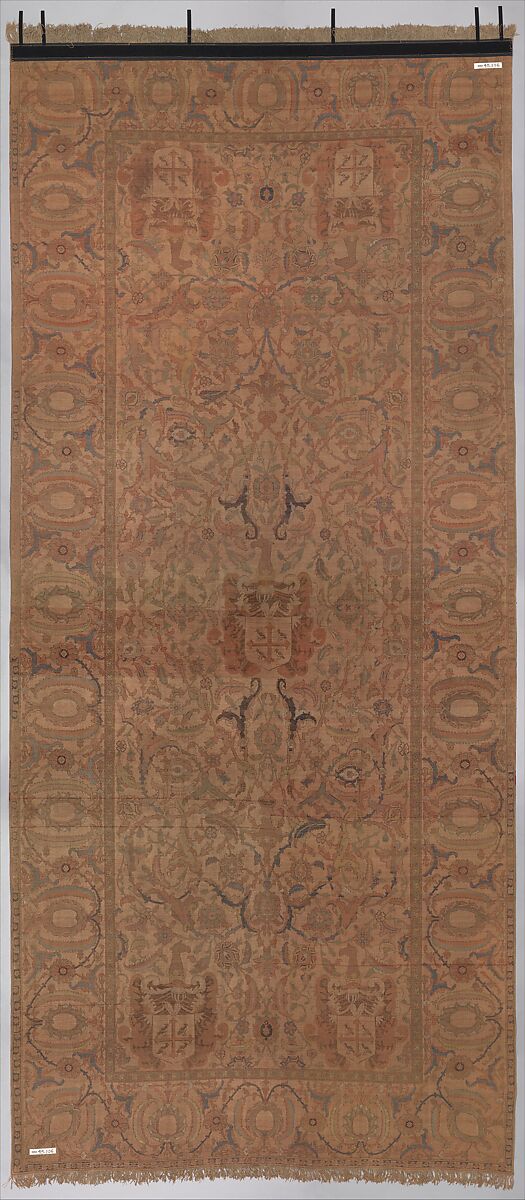 The Czartoryski Carpet, Cotton (warp), silk (weft and pile), metal wrapped thread; asymmetrically knotted pile, brocaded