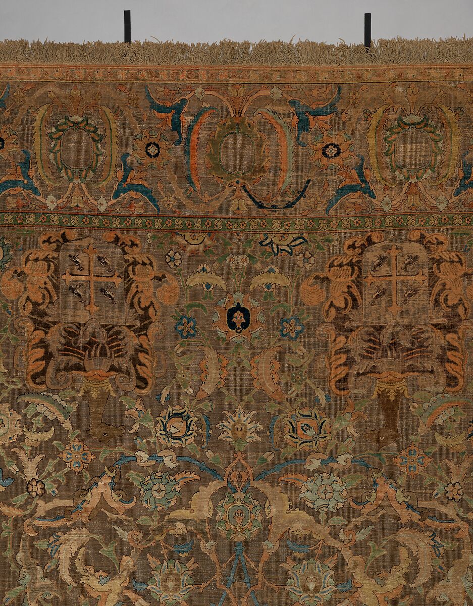 The Czartoryski Carpet, Cotton (warp), silk (weft and pile), metal wrapped thread; asymmetrically knotted pile, brocaded