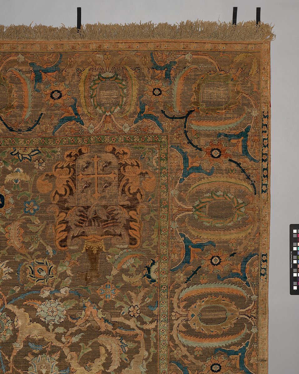 The Czartoryski Carpet, Cotton (warp), silk (weft and pile), metal wrapped thread; asymmetrically knotted pile, brocaded