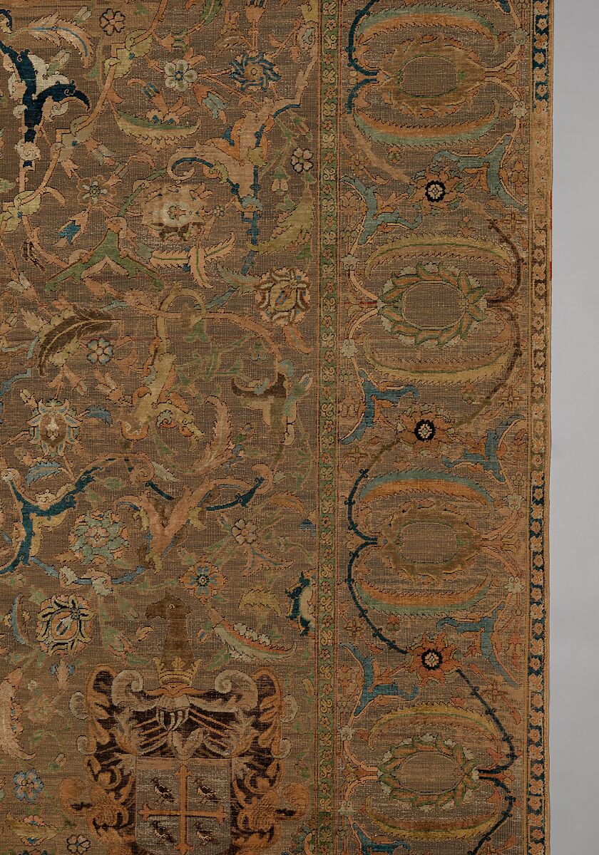 The Czartoryski Carpet, Cotton (warp), silk (weft and pile), metal wrapped thread; asymmetrically knotted pile, brocaded