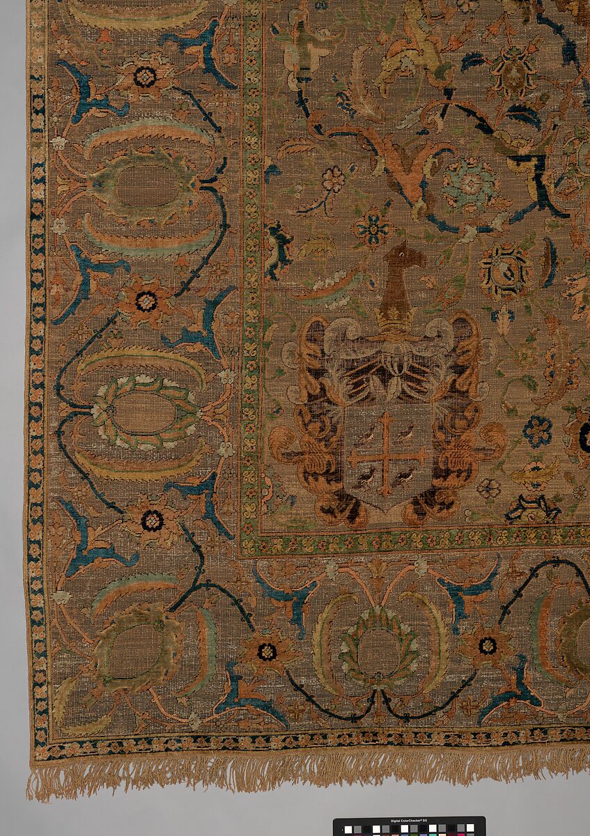 The Czartoryski Carpet, Cotton (warp), silk (weft and pile), metal wrapped thread; asymmetrically knotted pile, brocaded