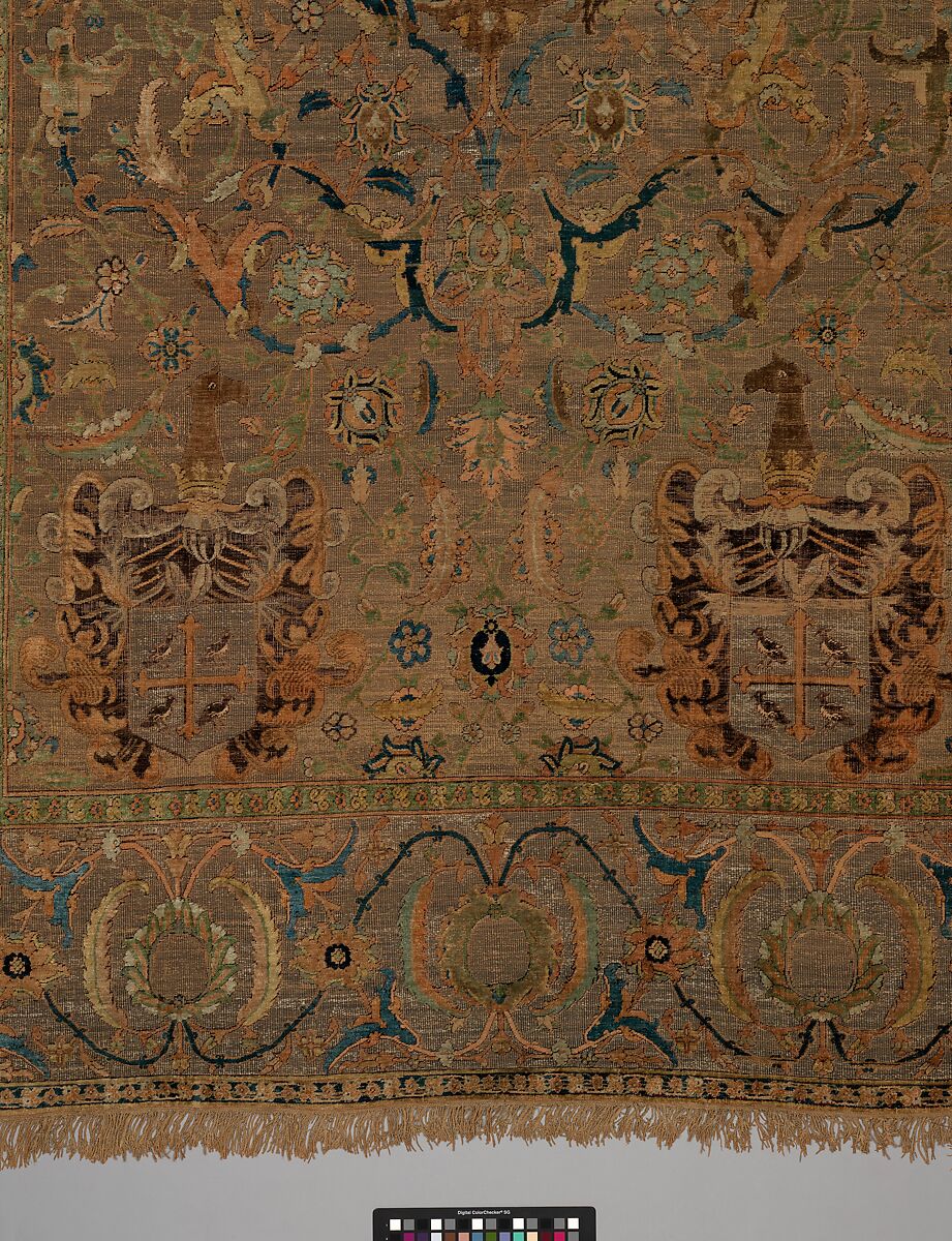 The Czartoryski Carpet, Cotton (warp), silk (weft and pile), metal wrapped thread; asymmetrically knotted pile, brocaded