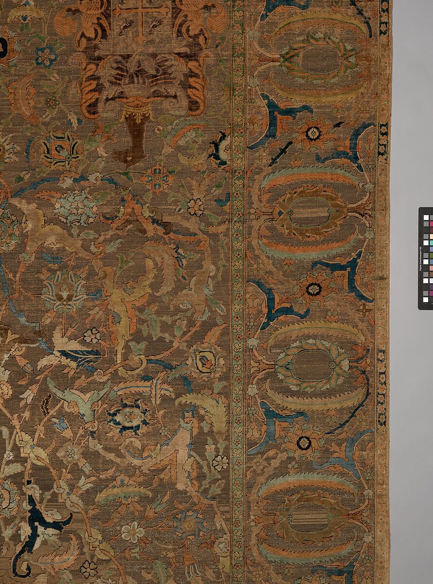 The Czartoryski Carpet, Cotton (warp), silk (weft and pile), metal wrapped thread; asymmetrically knotted pile, brocaded