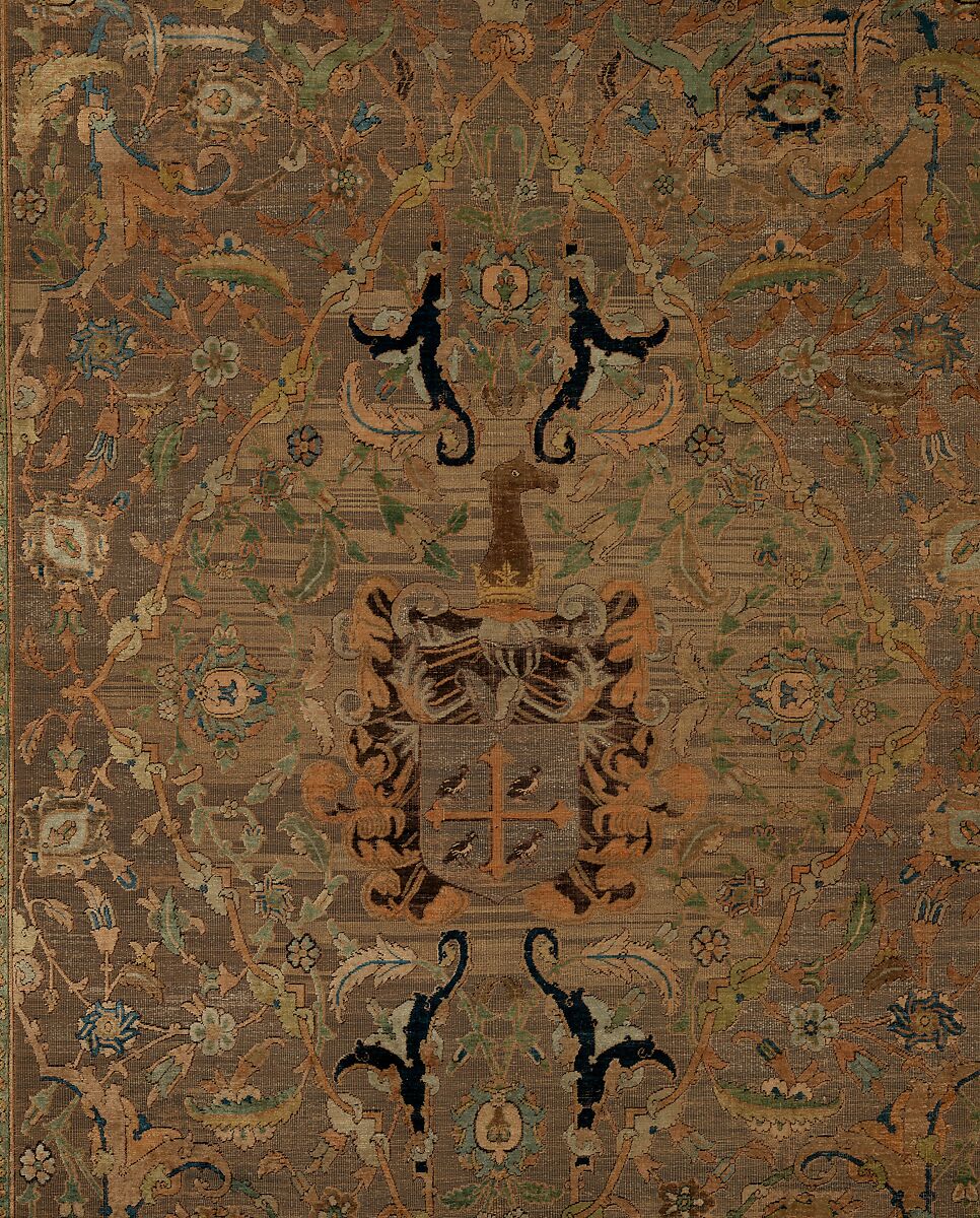 The Czartoryski Carpet, Cotton (warp), silk (weft and pile), metal wrapped thread; asymmetrically knotted pile, brocaded