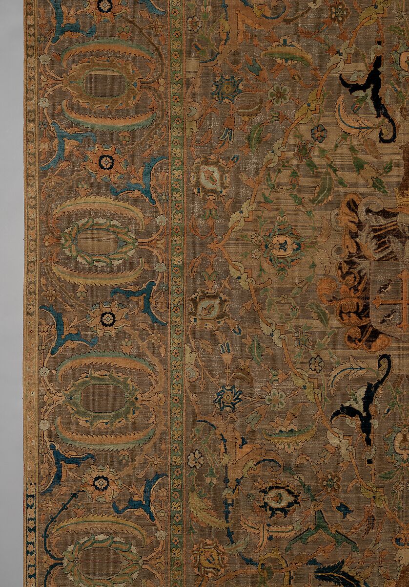 The Czartoryski Carpet, Cotton (warp), silk (weft and pile), metal wrapped thread; asymmetrically knotted pile, brocaded