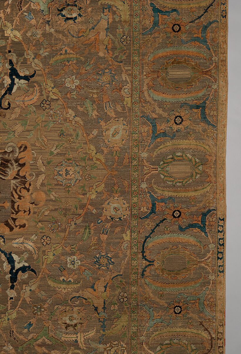 The Czartoryski Carpet, Cotton (warp), silk (weft and pile), metal wrapped thread; asymmetrically knotted pile, brocaded