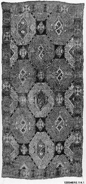 Runner, Cotton; embroidered with silk 