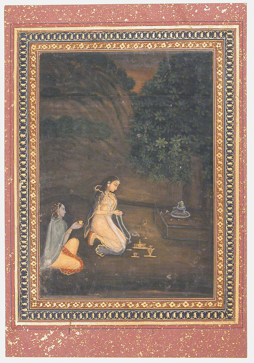 Ragini Bhairavi, Ink, opaque watercolor, and gold on paper 