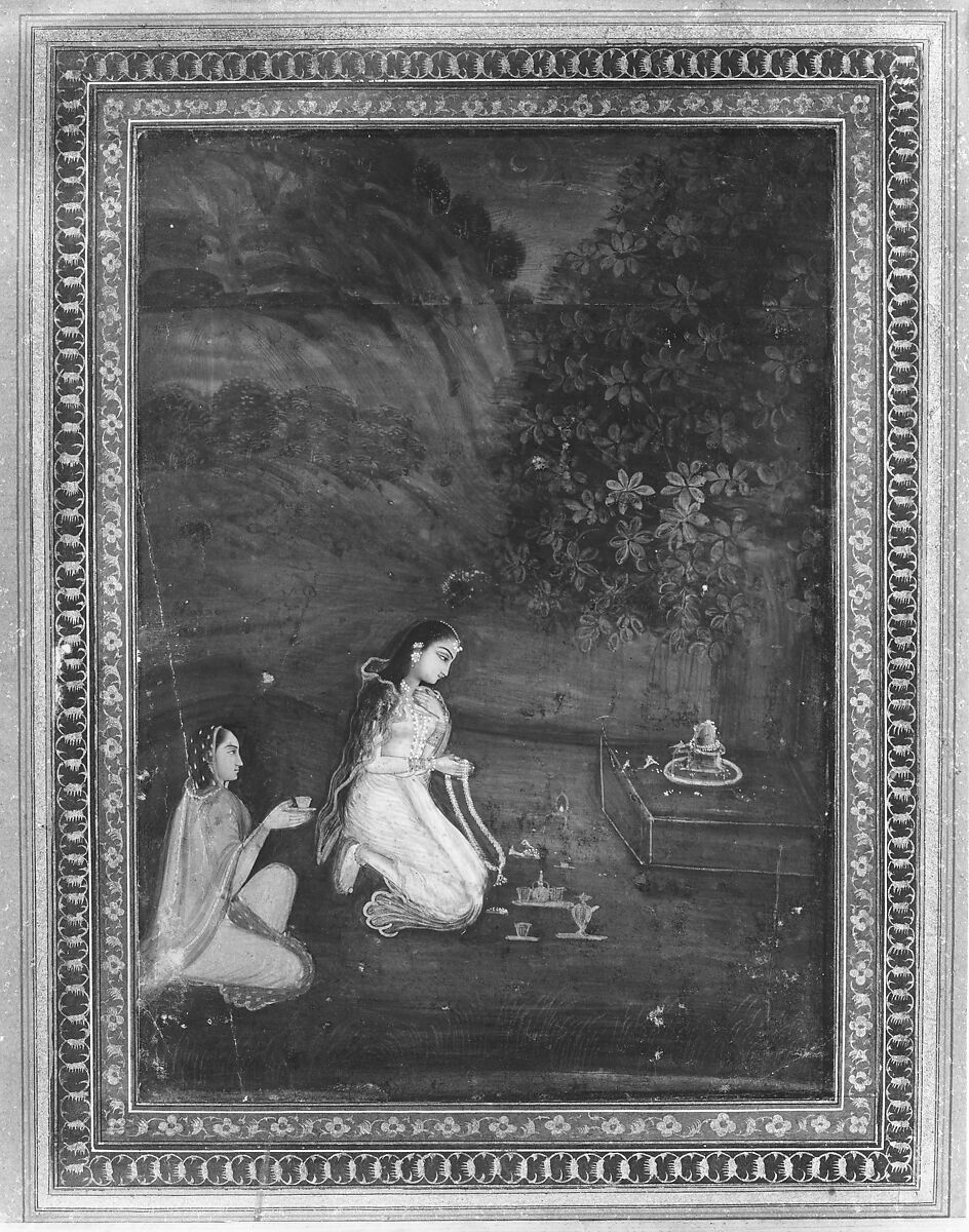 Ragini Bhairavi, Ink, opaque watercolor, and gold on paper