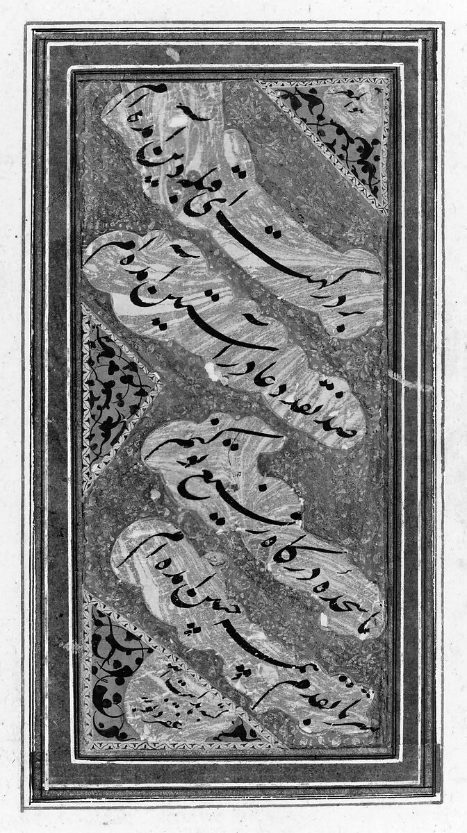 Portrait of Jafar Khan, Ink, opaque watercolor, and gold on paper