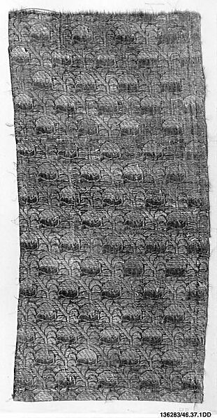 Textile Fragment, Silk and metal wrapped thread; brocaded 