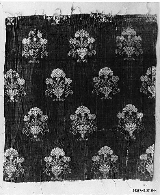 Textile Fragment, Silk; brocaded 