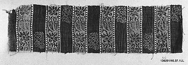 Textile Fragment, Silk; brocaded 