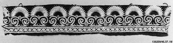 Band, Silk; embroidered in silk 