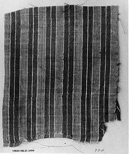 Textile Fragment, Silk and cotton; woven 