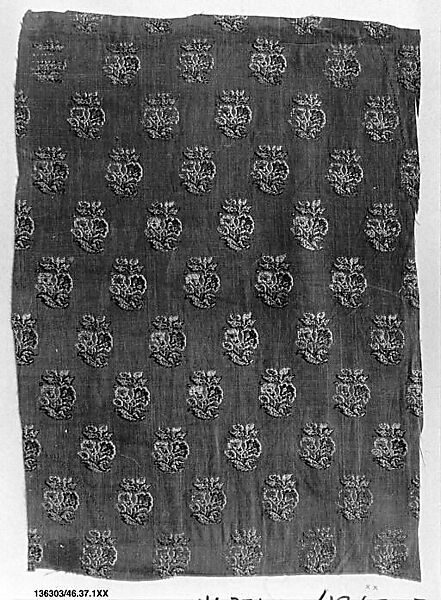 Textile Fragment, Silk; brocaded 