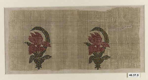 Textile Fragment, Silk; brocaded 