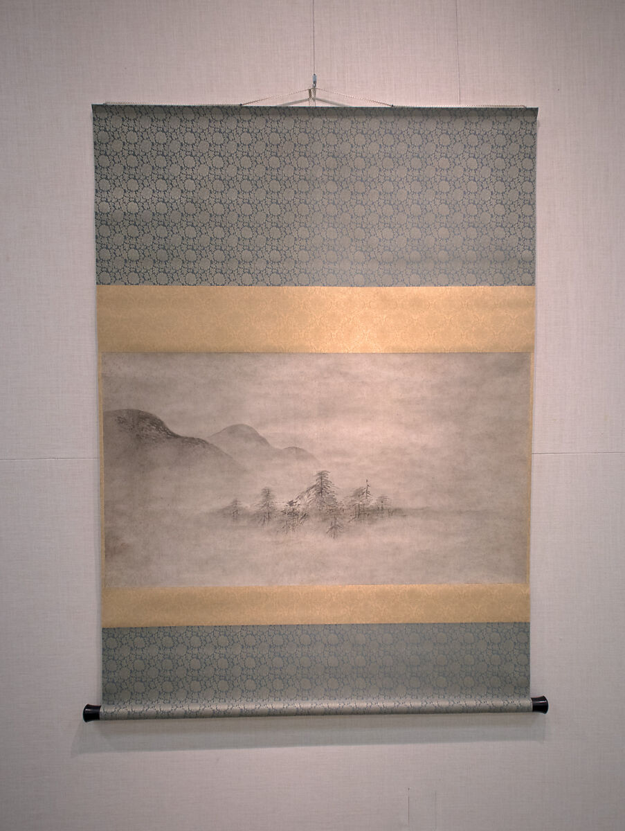 Landscape, Attributed to Kano Motonobu (Japanese, 1477–1559), Hanging scroll; ink on paper, Japan