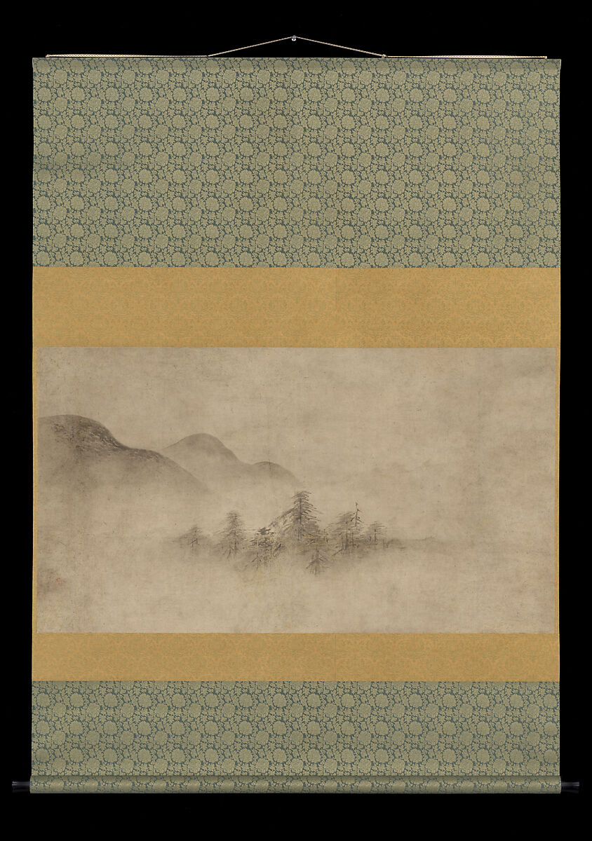 Landscape, Attributed to Kano Motonobu (Japanese, 1477–1559), Hanging scroll; ink on paper, Japan