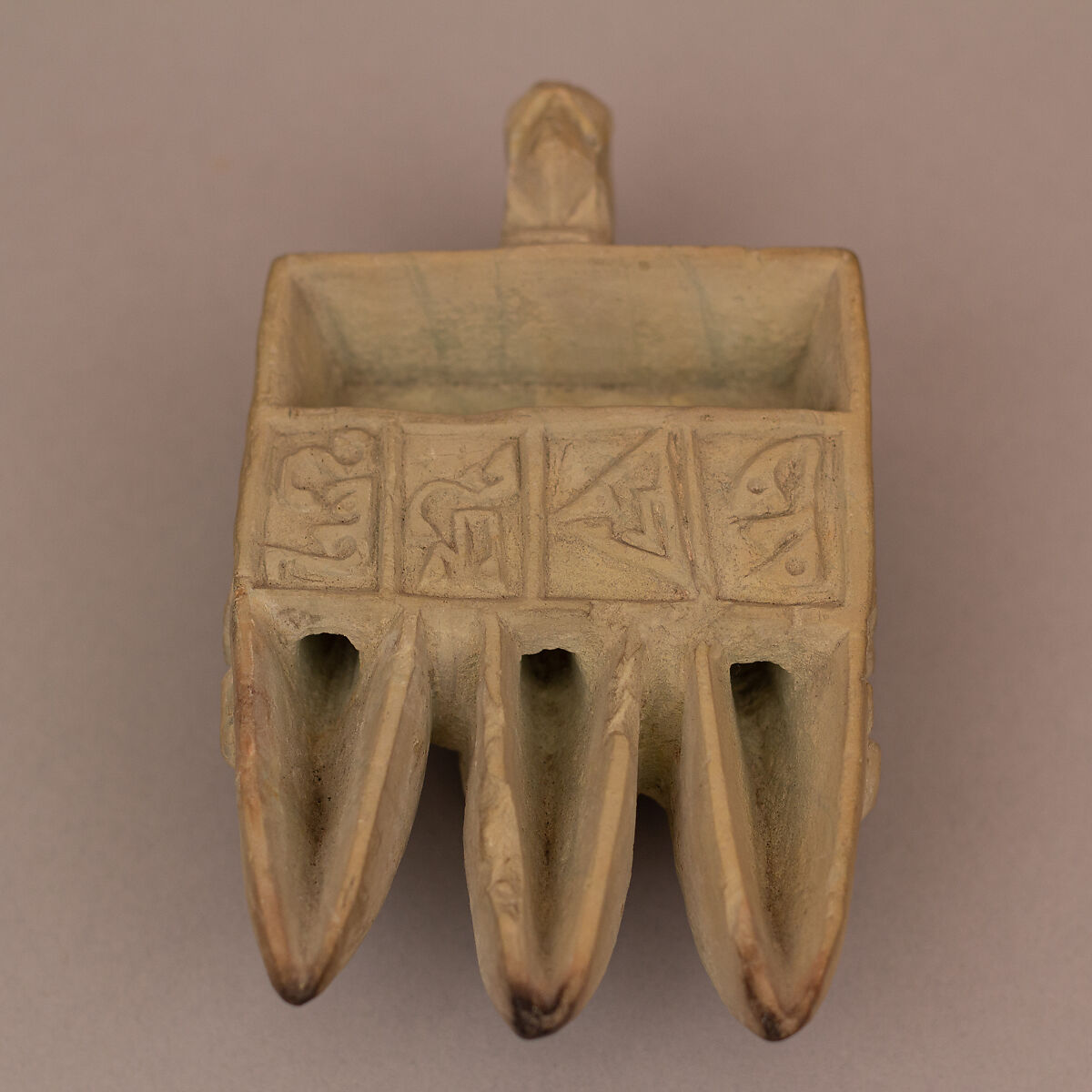 Lamp, Carved stone
