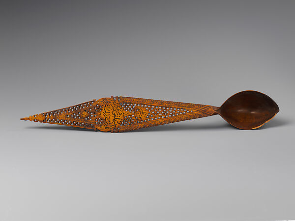 Spoon, Wood; carved