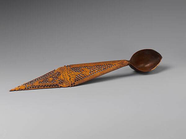Spoon, Wood; carved