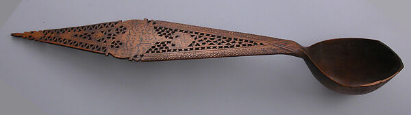 Spoon, Wood; carved 
