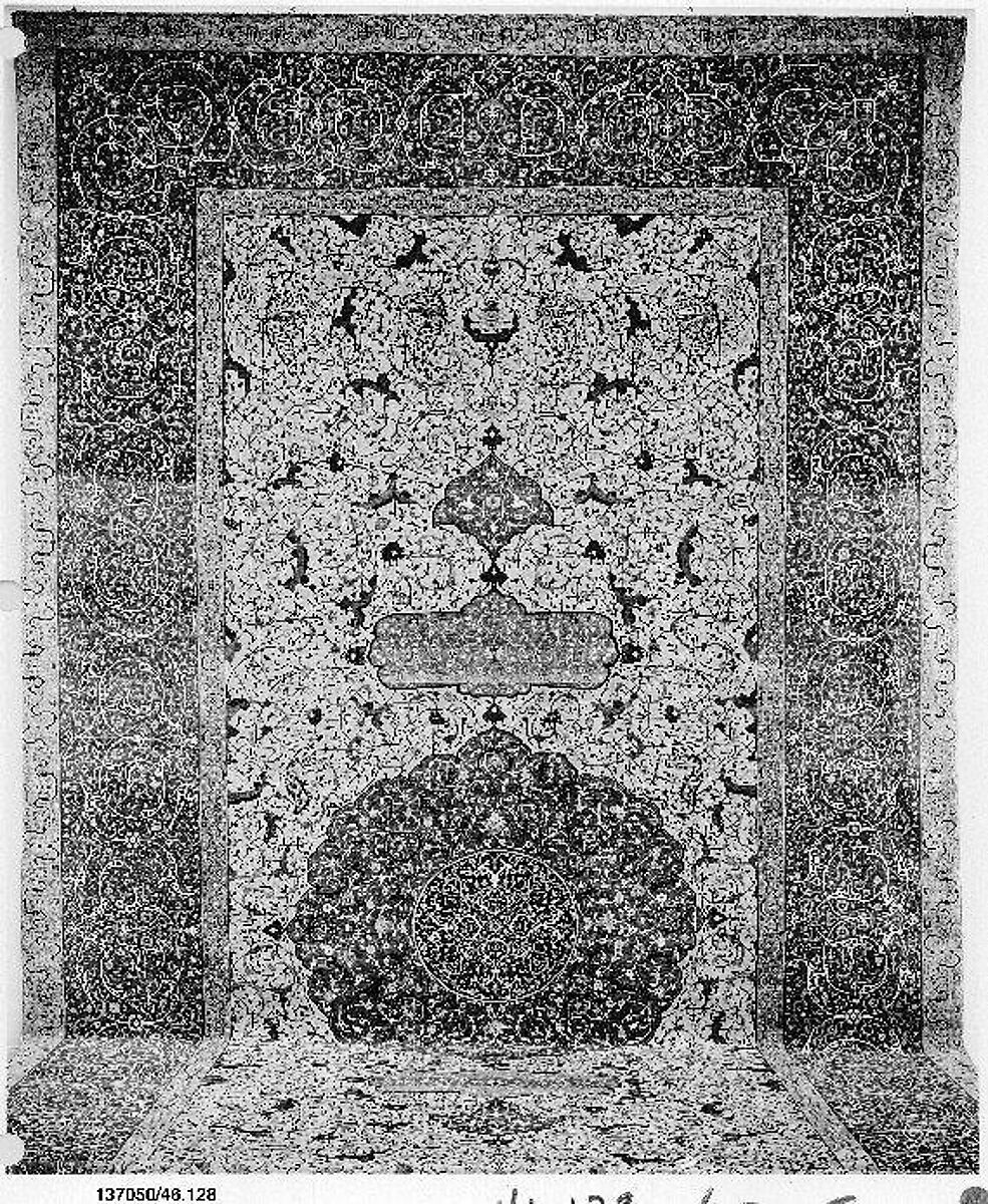 The Anhalt Medallion Carpet, Cotton (warp), silk (weft), wool (pile); asymmetrically knotted pile