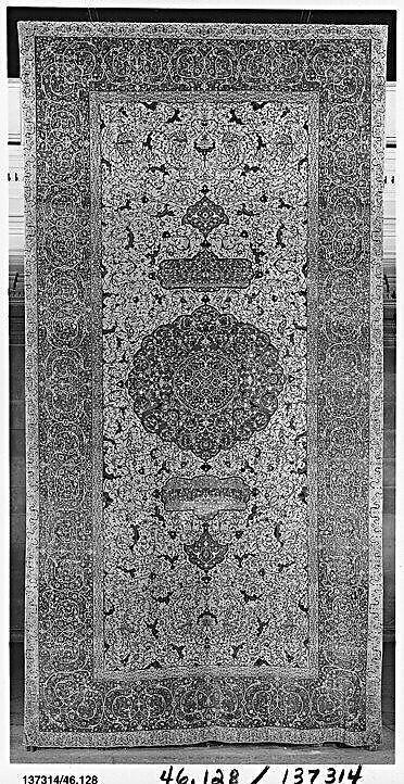 The Anhalt Medallion Carpet, Cotton (warp), silk (weft), wool (pile); asymmetrically knotted pile