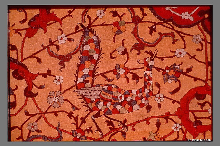 The Anhalt Medallion Carpet, Cotton (warp), silk (weft), wool (pile); asymmetrically knotted pile