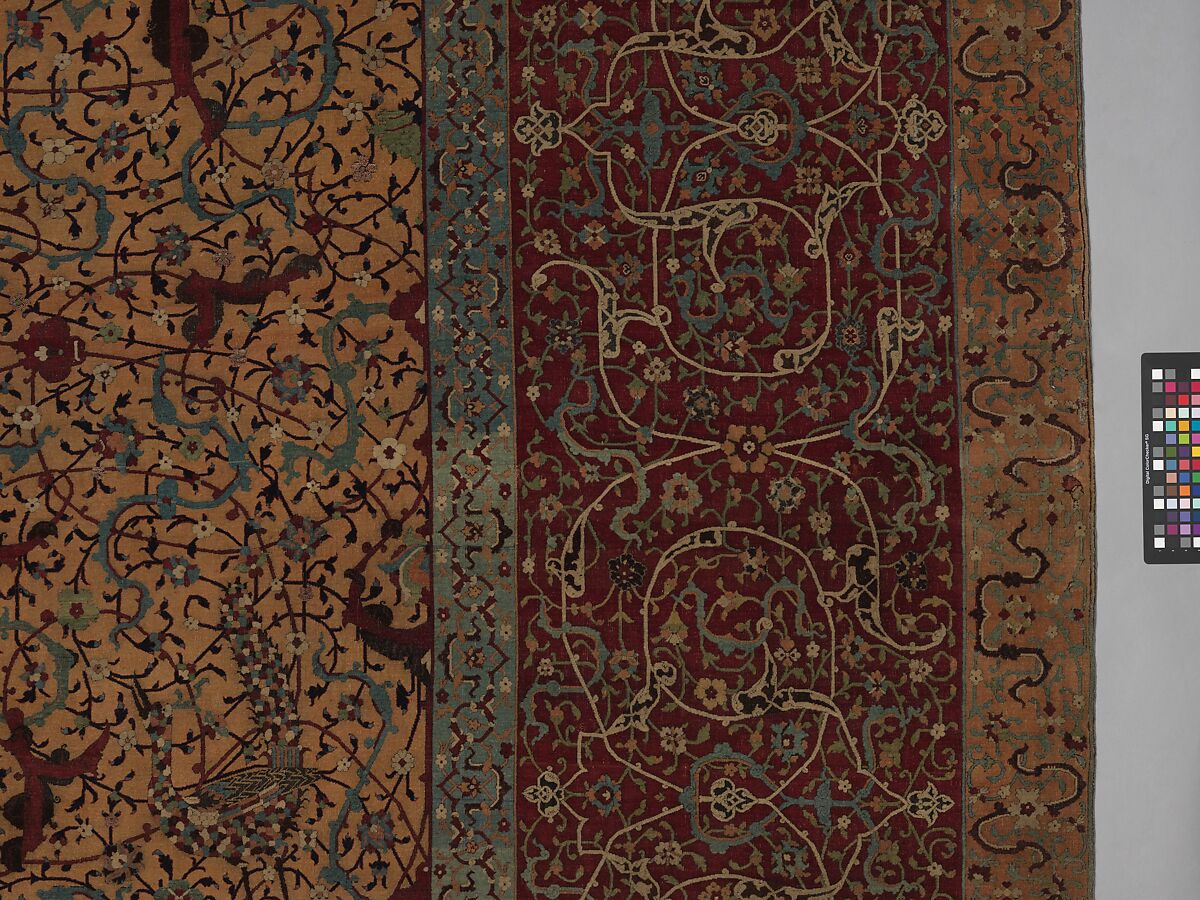The Anhalt Medallion Carpet, Cotton (warp), silk (weft), wool (pile); asymmetrically knotted pile