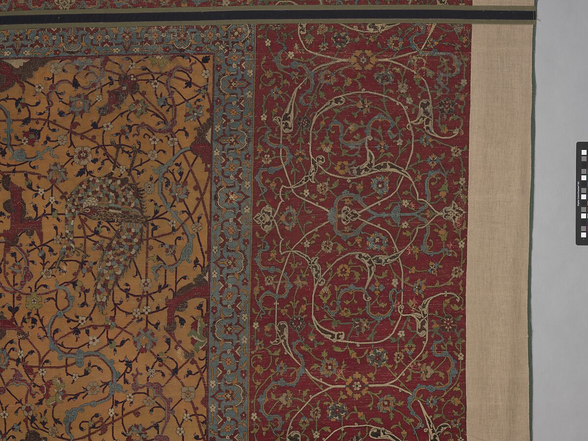 The Anhalt Medallion Carpet, Cotton (warp), silk (weft), wool (pile); asymmetrically knotted pile