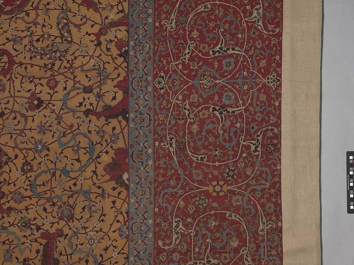 The Anhalt Medallion Carpet, Cotton (warp), silk (weft), wool (pile); asymmetrically knotted pile